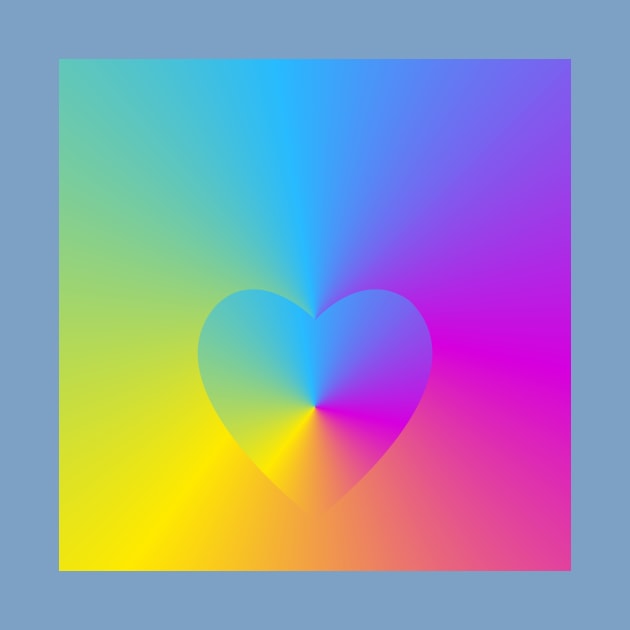 Rainbow Heart 1 by Artist4God