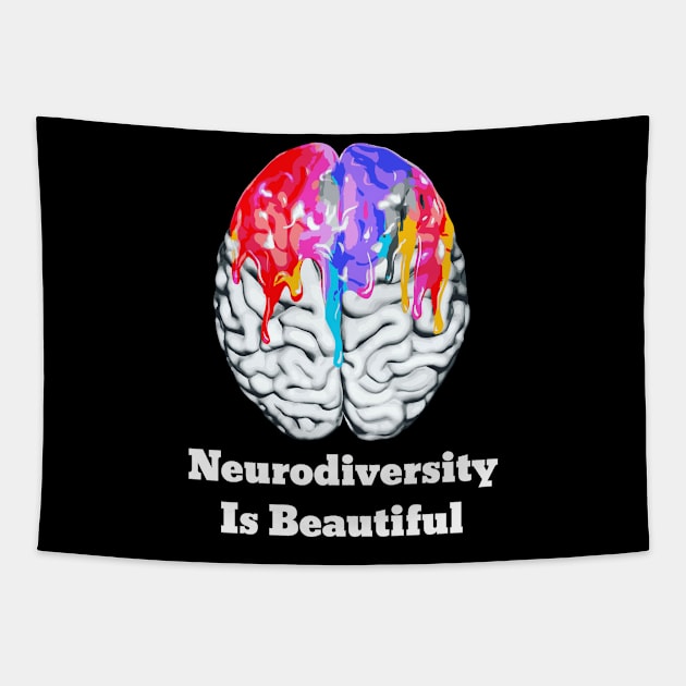 Neurodiversity Is Beautiful Autism Awareness Tapestry by lightbulbmcoc