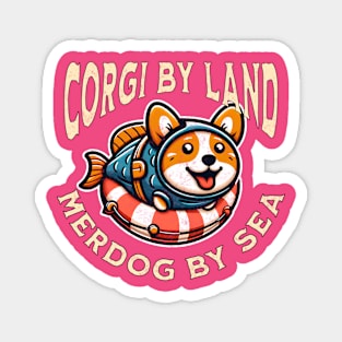 Corgi By Land - Merdog By Sea Magnet