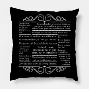 Shakespeare Quotes Pillow