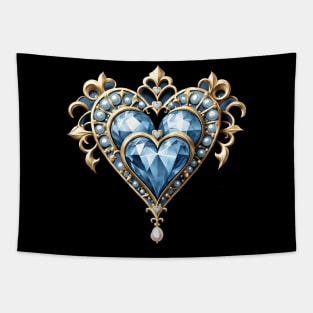 Beautiful noble blue heart Tapestry