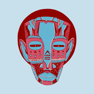 Pastel Tones African Mask No 3 T-Shirt