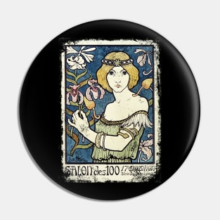 Art Nouveau - Paul Berthon Alphonse Mucha Vintage Fantasy Pin