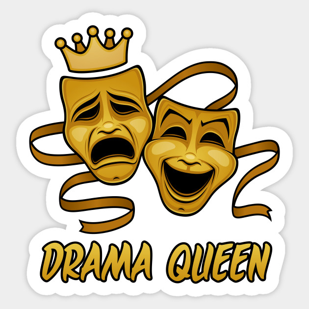 Drama Queen Comedy And Tragedy Gold Theater Masks Drama