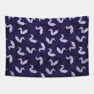 Origami Duck Pattern Tapestry