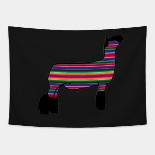 Serape Market Wether Lamb Silhouette 2 - NOT FOR RESALE WITHOUT PERMISSION Tapestry