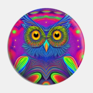 Psychedelic Owl Pin