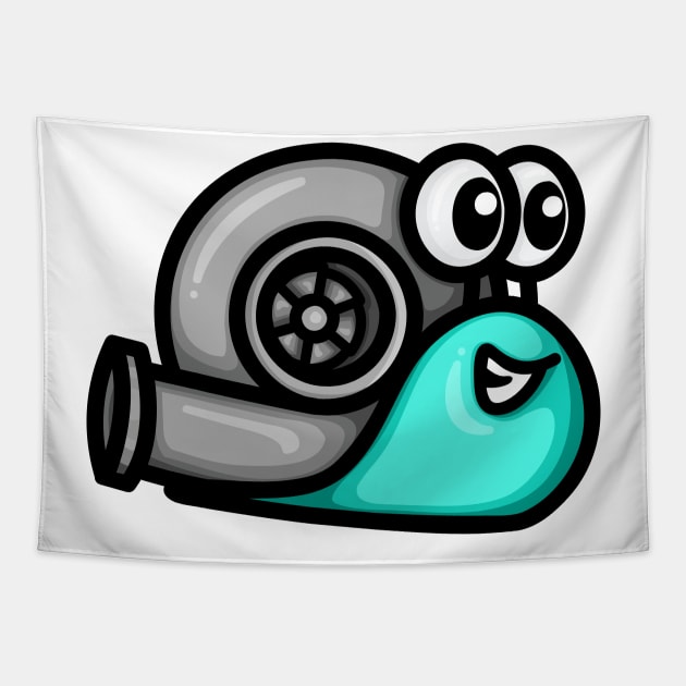 Turbo Snail Version 1 - Mint Tapestry by hoddynoddy