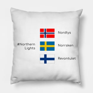 Northern lights in Scandinavia Pillow