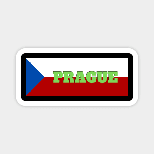 Prague City in Czech Republic Flag Magnet