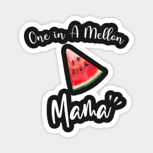 One In A Melon Mamma - Funny Watermelon Summertime Gift Magnet
