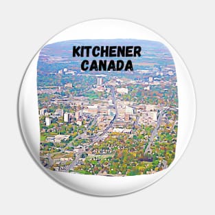 Kitchener Canada Skyline Painting Pin