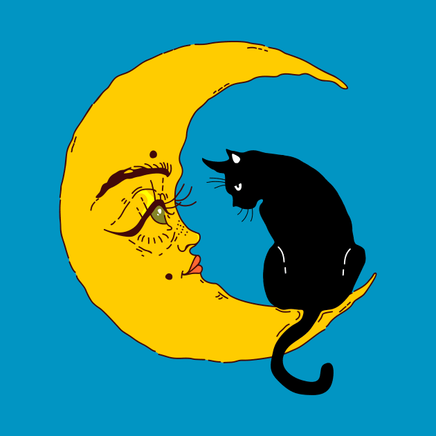 Cat and moon by My Happy-Design