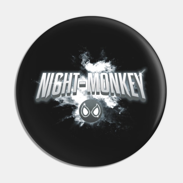 Night Monkey Logo Pin by radquoteshirts