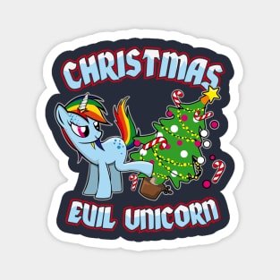 Evil Christmas Unicorn Magnet