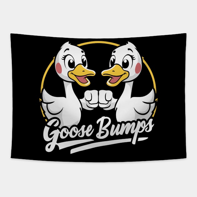 Goose Bumps | Humorus Quirky Geese Tapestry by DefineWear