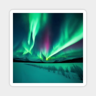 Polar lights, northern lights Magnet