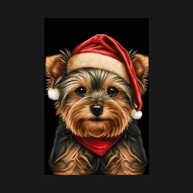 Super Cute Yorkshire Terrier Puppy Portrait by KoolArtDistrict