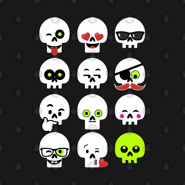 Emoji Faces Skull by vo_maria