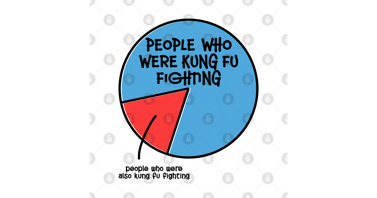 Kung Fu Fighting - Pie Chart Design - Kung Fu Fighting - T-Shirt ...