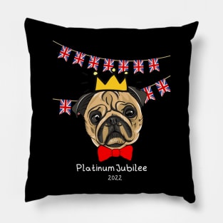 Platinum Jubilee Pug Pillow