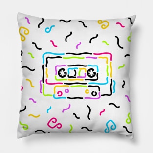 Retro Cassette Memphis Style Pillow