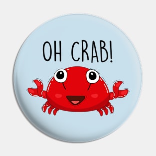 Crab and humor Pin