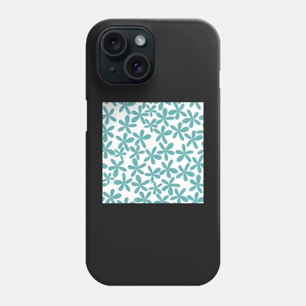 Turquoise Flower design Phone Case by marina63