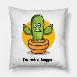 Not a hugger cactus (on light colors) Pillow