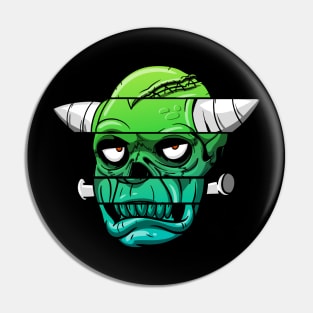 Zombie skull Pin