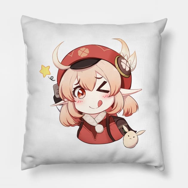 Klee Oops Pillow by Beastlykitty