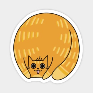 Cute Quirky Fat Orange Cat Magnet