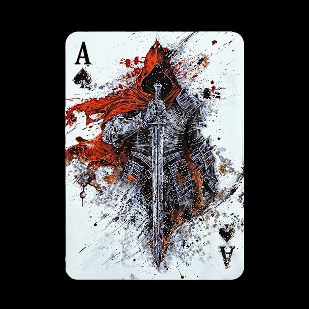 Poker Card AS of Spades: The Dark Warrior by Creative Art Universe