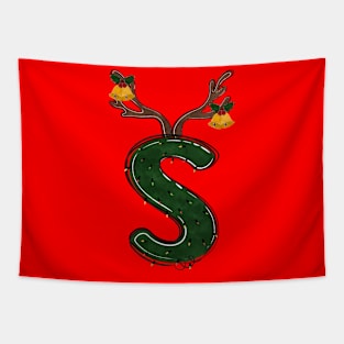 Letter S - Christmas Letter Tapestry