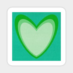 Linen textured heart green Magnet