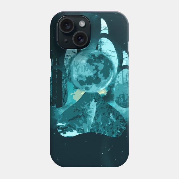 Lunar Wolf Phone Case by Insanity_Saint