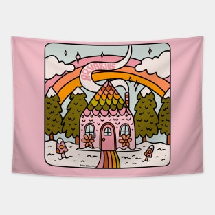 Aquarius Gingerbread House Tapestry