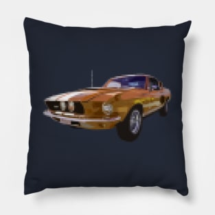 Mustang Pixelized Gold Dust Pillow