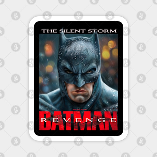 The Silent Storm Bat Art Magnet by SAN ART STUDIO 