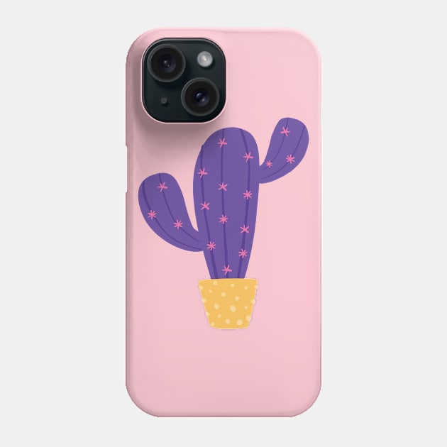 Purple Cactus Flower Cute Funny Gift Sarcastic Happy Fun Introvert Awkward Geek Hipster Silly Inspirational Motivational Gift Phone Case by EpsilonEridani