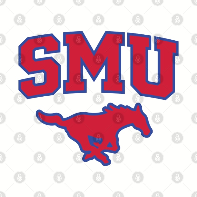 SMU Blue Logo & Red Peruna by one-broke-kid