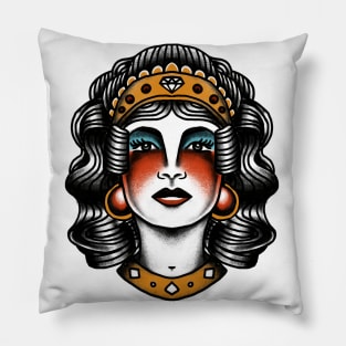 tattoo girl 2 Pillow