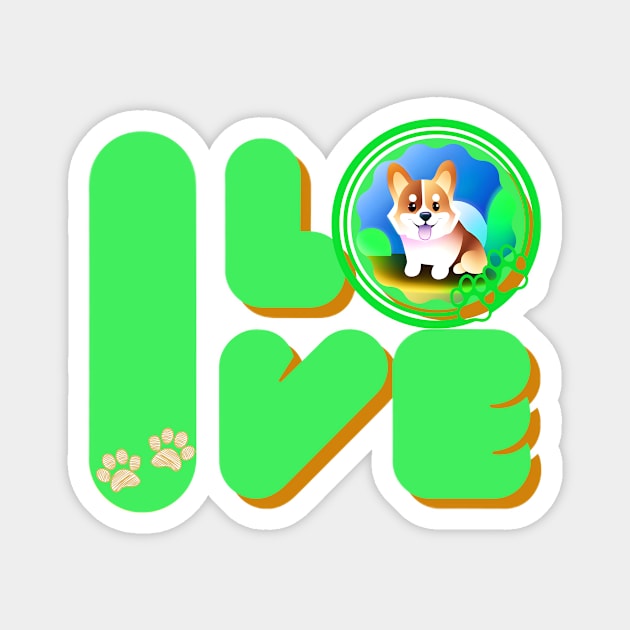 Cute Corgis Magnet by Sanarnos