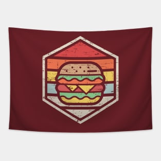 Retro Badge Burger Tapestry