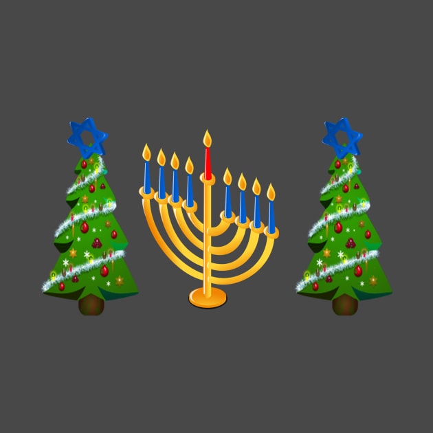 Merry Christmas-Hanukkah T-Shirt by mirach1all