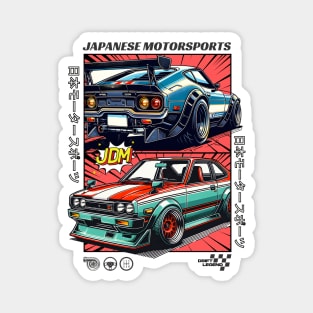 Retro Comic Book Japanese JDM Racing Magnet