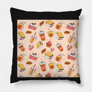 dessert and drinks pattern design Pillow