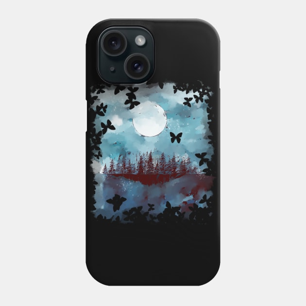 Misty Blue Forest 5 Phone Case by Collagedream