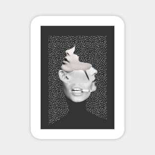 collage art / Faces 2 Magnet
