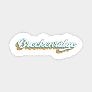 Breckenridge Colorado Retro Lettering Magnet